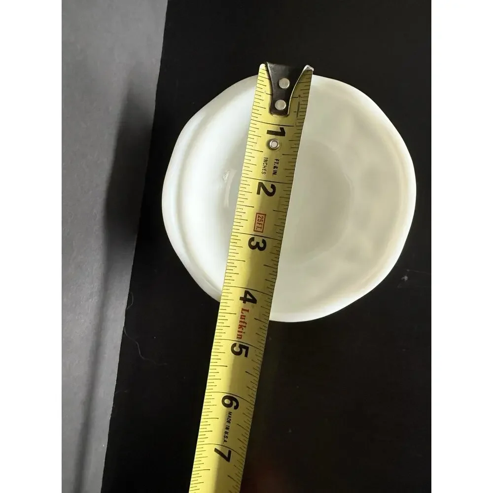 Vintage McKee Kemple Press Cut Milk Glass Fentec Berry Dessert Bowl 4.5”